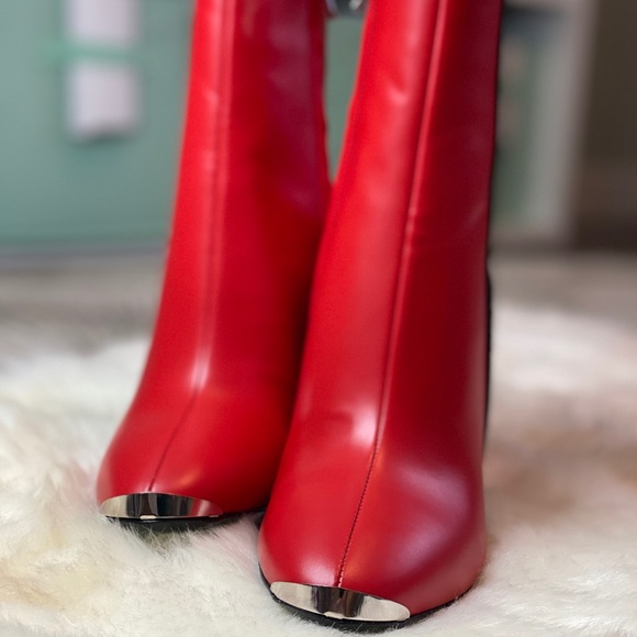 [amiri] red and black glitter booties - Picture 6 of 8